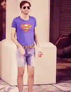 JORTS IWTH INDECIPHERABLE WRITING ON THE CROTCH - WHY GOD WHY MUST YOU ALLOW SUCH SIN!?